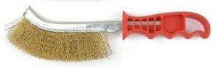 Metal brush with plastic handle, 748505