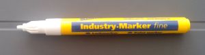 BLEISPITZ Fine Industry paint marker 1-2 mm, white 0976