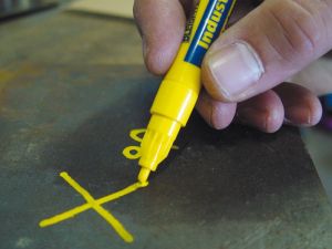 BLEISPITZ Fine Industry paint marker 1-2 mm, yellow 0952