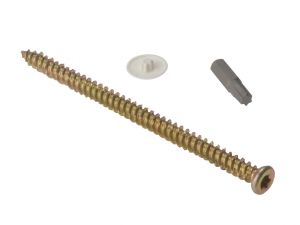 Concreate screw, Full thread,  T30 driving head, Yellow zink plated