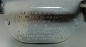100 l Piston air compressor with belt drive, 51002