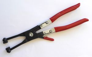 Hose clamp pliers with red coating, 780-0074