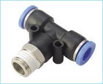 PU T-connector for hose 8 mm whit Male thread 1/4", 9100594 
