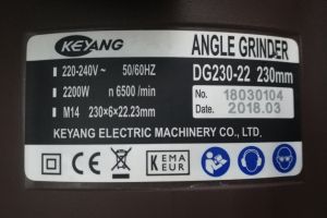 KEYANG DG230-22 – 230 mm Angle grinder – 2200W