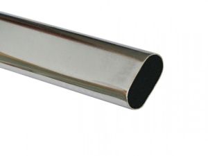 Wardrobe oval tube (hanger) Chrome 30\15 mm, 3000mm 