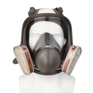 Full face respirator with filters