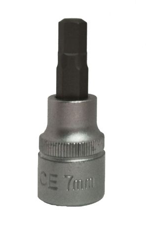 7mm 3/8"Dr. Hex socket bit, 33405007
